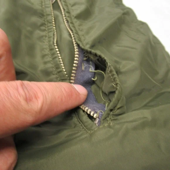Abercrombie Fitch Down Jacket Men Large‎ Green Water Resist Puff VTG RARE 70 80s
